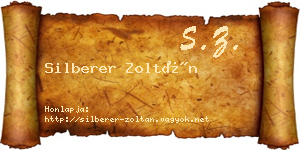 Silberer Zoltán névjegykártya